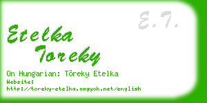 etelka toreky business card